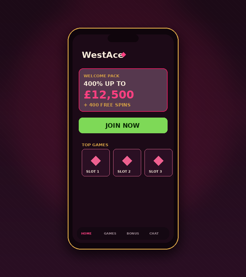 WestAce Casino UK mobile preview